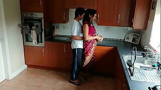 Red saree Bhabhi caught watching porn seduced and fucked by Devar dirty hindi audio desi chudai leaked scandal sextape bollywood POV Indian